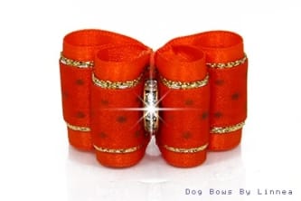 Orange Satin w/ Gold & Metallic Dots