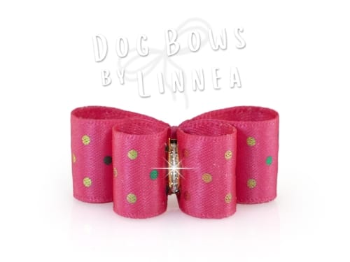 Metallic Dots Shocking Pink