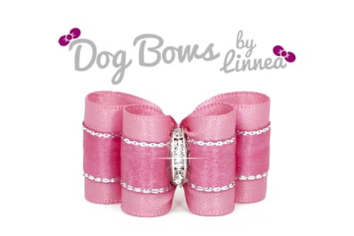 Precious Colorful Satin ~ Hot Pink w/ Silver
