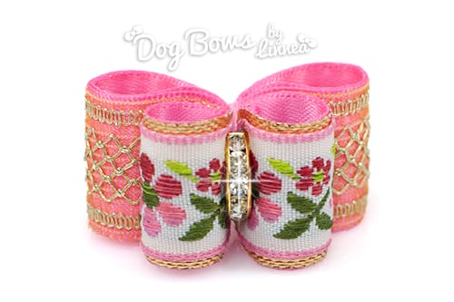 Hot Pink Gold Lattice Lovely Floral