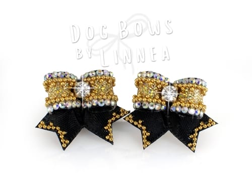 Maltese Pair ~ Laser Holographic Gold